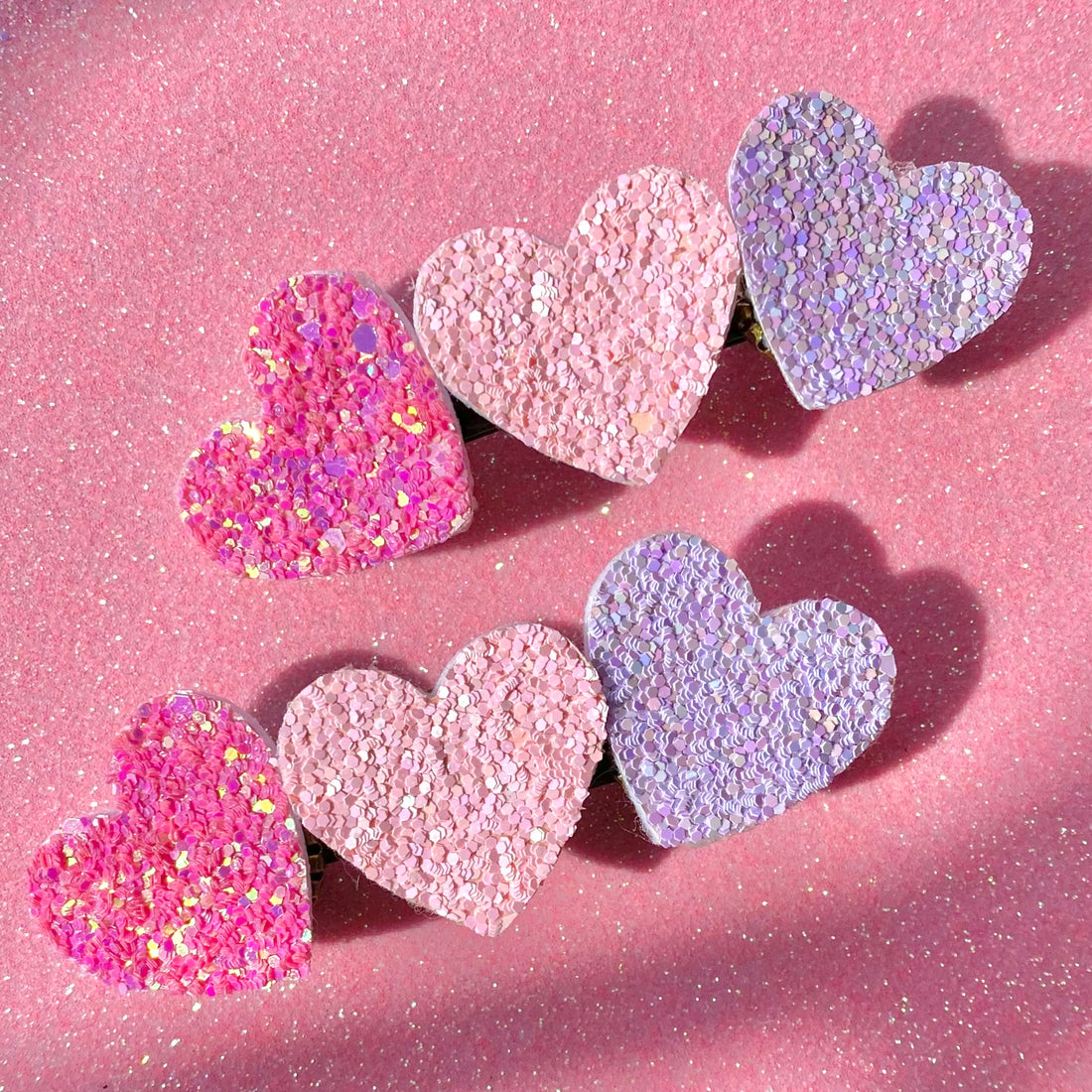 Set cLips 3 corazones.